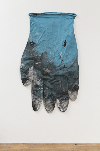 Amanda Ross-Ho, ‘Blue Glove Right #1’, 2014, Stretch cotton sateen, acrylic paint, cotton piping, armature wire, 178 x 109 cm